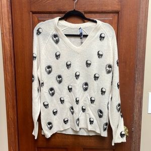 Skull Cashmere Cream Sweater